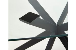 Sperrin Metalen Eettafel, Zwart