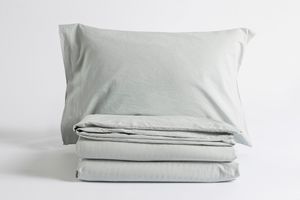 Světle šedé bavlněné povlečení LUNA Elara (washed cotton), 160x220