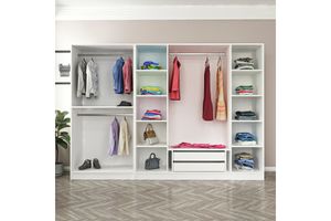 Medway Tideway Open Wardrobe, White