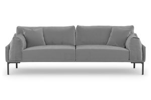 Leo Three Seater Sofa, Steel Grey