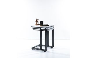 Mono C Bijzettafel, 3 Dlg, Antraciet, Wit