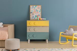 Dot Children's Dresser, Light Wood & Multicolour