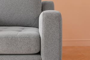 Normod 4-Sitzer Sofa mit Goldenen Metallbeinen, Grau