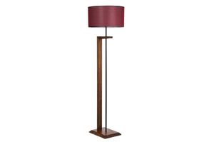Celine Floor Lamp, Dark Wood & Red