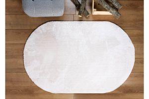 Cobbler Oval Rug, 50 x 80 cm, White