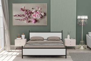 Star Bedframe, 160x200 cm, Wit