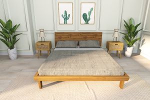 Rio King Size Bed, 160 x 200 cm, Walnut