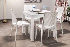 Ambrosi Garden Furniture Set, White
