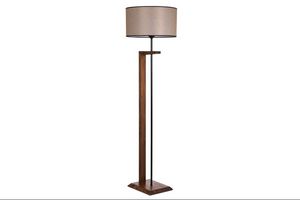 Celine Floor Lamp, Beige & Dark Wood