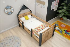 Arnetti Valerin Single Size Bed, 90 x 190 cm, Pine