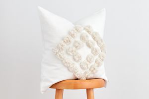 Manorala Cushion Cover, 50 x 50 cm, White