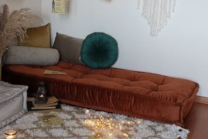 Junia Boho Vloerkussen, Steenrood