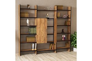 Inverno Bookcase with Storage, 200 cm, Light Wood