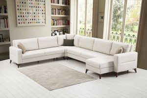 Kristal Hoekbank, Beige