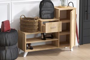 Retro Schuhschrank, Eiche
