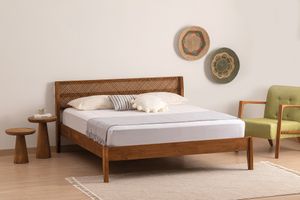 Tokio Double Bed, 140 x 200 cm, Walnut