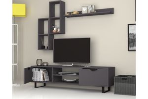Xhenon TV-Möbel mit Metallbeinen, 160 cm, Grau
