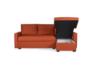 Arch Corner Sofa Bed, Orange