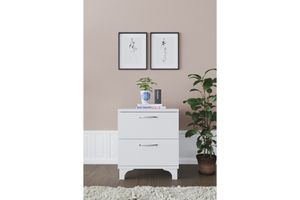 Great Ouse Bedside Table, White
