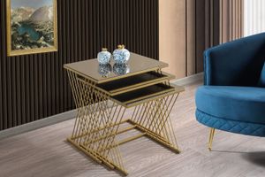 Vienna Nesting Table, Gold