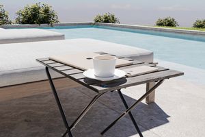 Bino Opklapbare Tuintafel, Rookgrijs