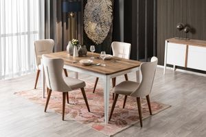 City Extendable Dining Table, Walnut
