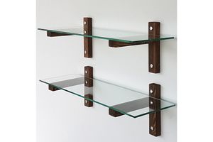 Neostyle Two Piece Wall Shelves, Dark Wood