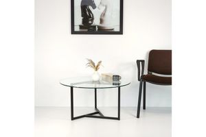 Trio Glass Coffee Table, 75 x 75 cm