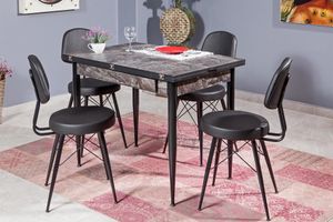 Adler Rechthoekige Tafel, 100x65 cm, Zwart