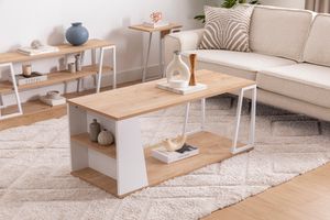 Lissa Coffee Table, Oak & White