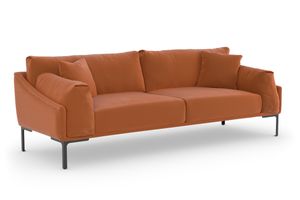Leo Three Seater Sofa, Burnt Orange