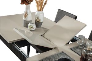 Mass Extendable Dining Table, Beige