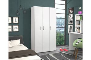 Great Ouse Kleiderschrank mit 3 Türen, Weiß