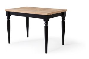 Coleman 4 - 8 Seat Extendable Dining Table, Light Wood & Black