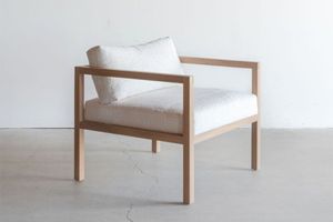 Sohomanje Sessel aus Holz, Weiß
