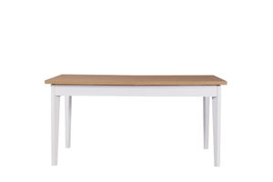 Lorin 4-6 Seat Fixed Dining Table, Light Wood & White