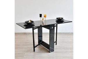 Prado 4-6 Seat Folding Dining Table, Black