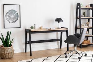 Noma Study Desk, 130 cm, Oak & Black