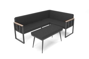 Poli Mini Outdoor Corner Sofa, Black