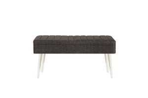Vina Stoffen Bank Met Opbergruimte , Wit Antraciet 1053