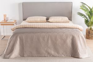 Béžový přehoz na postel LUNA Portia, 220x240