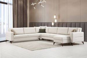 Kristal Hoekbank, Beige