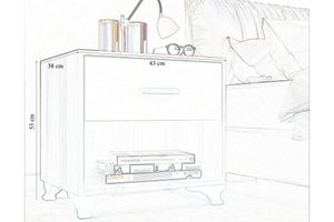 Metalia Nachtkastje, Wit