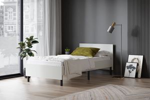 Ceramical Single Size Bed, 90 x 190 cm, White
