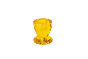 Glass Candlestick Holder, Yellow