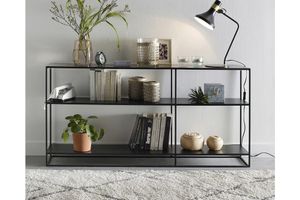 Sat Metal Bookcase, 70 cm, Black