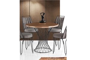 Chateau Fixed Dining Table, Walnut