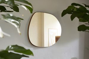 Černé asymetrické zrcadlo Lyn Home, 50X60