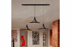 Bellezza 3-Light Pendant, Black
