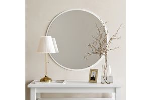 Neo Round Wall Mirror, White